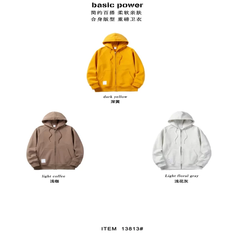 Solid Color Hoodie Men Fashion Zip Up Long Sleeve Oversized Jacket Coat Harajuku Gothic Hooded Sweatshirt Y2K Teen BP13813 - Image 17