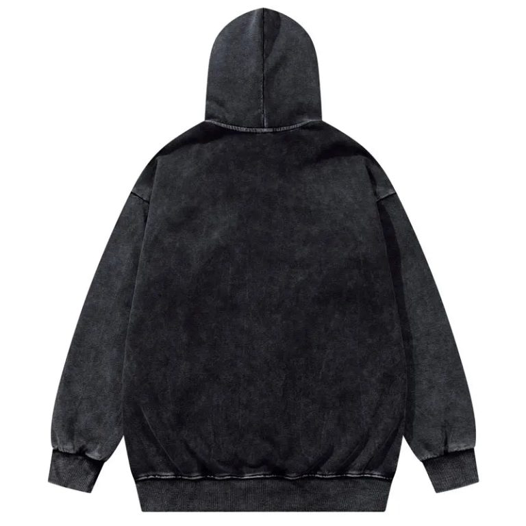 Vintage Oversize Hoodies Jacket Y2K Embroidered Patchwork Full Zip Up Hooded Sweatshirt Hip Hop Harajuku Baggy Washed Streetwear - Image 12