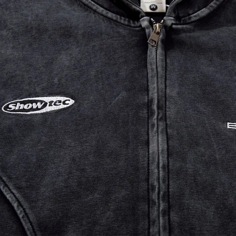 Vintage Oversize Hoodies Jacket Y2K Embroidered Patchwork Full Zip Up Hooded Sweatshirt Hip Hop Harajuku Baggy Washed Streetwear - Image 15